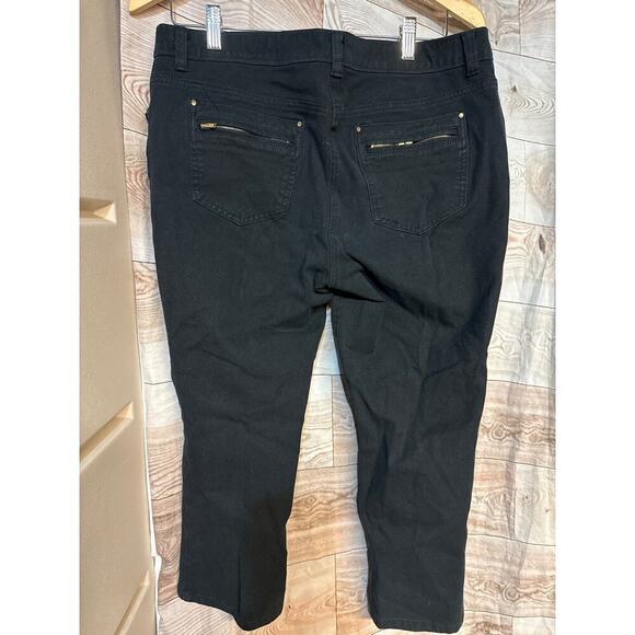 CHICOS SO SLIMMING  BLACK JEANS SIZE 12/M - Picture 3 of 5